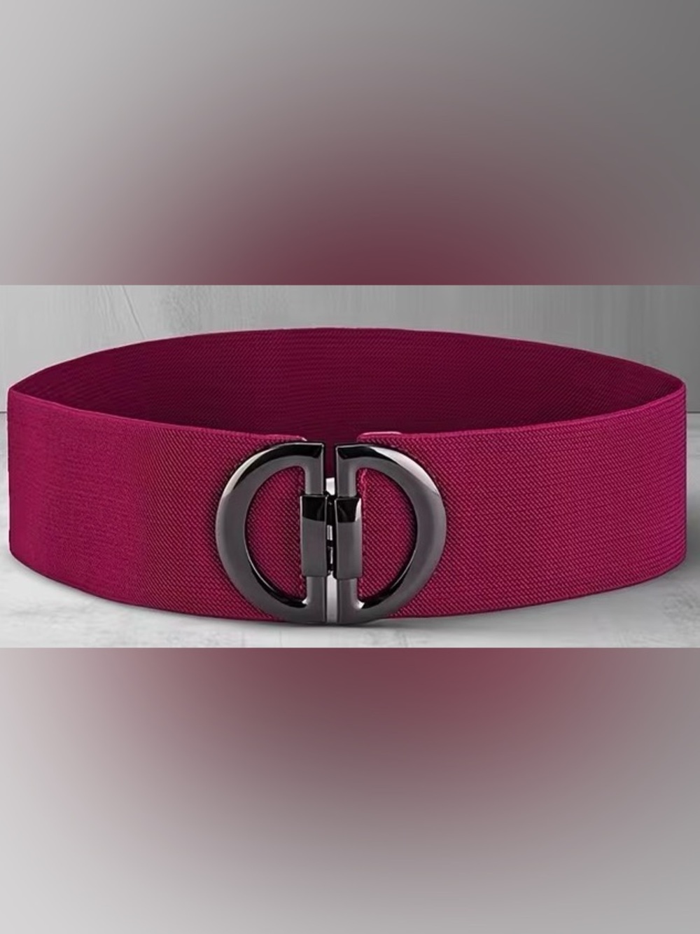 Nature & Jewel Tones Signature Belt – Fuchsia Elastic Waist Belt - Picture 7 of 7